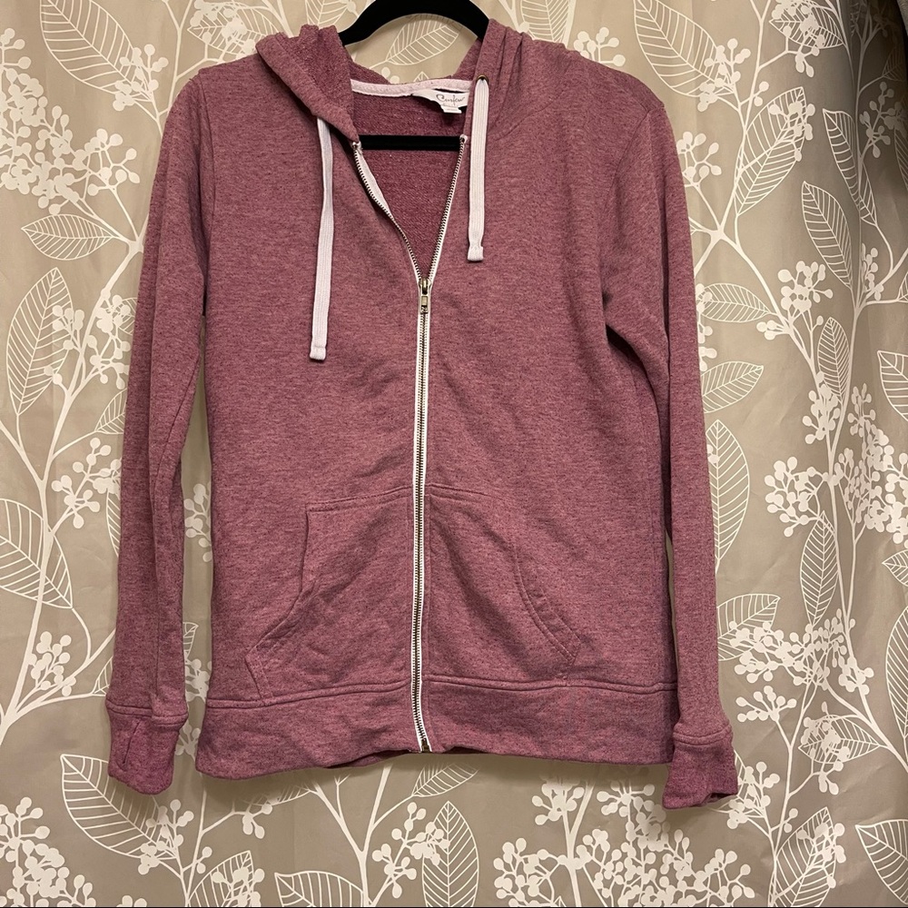 Purple Curfew Zipper Hoodie